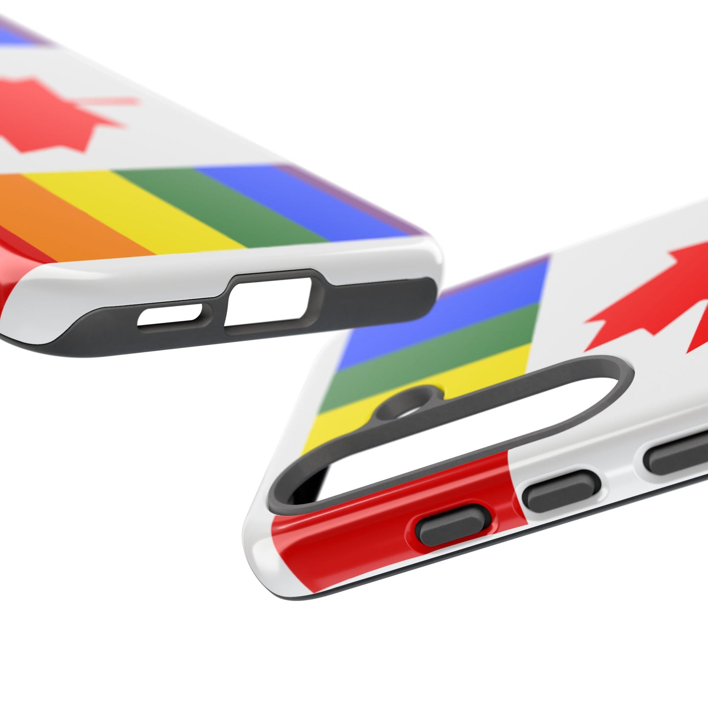 Pride Flag Phone Case -Tough Cases for LGBTQ+ Supporters Canada Theme Rainbow Design Colorful Accessories Birthday Gift