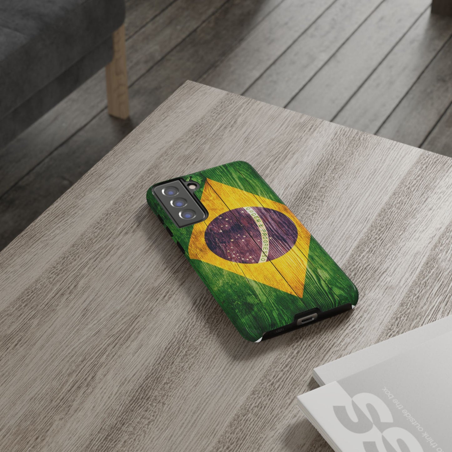 Brazil Phone Case Protective Tough Cover Flag of Brazil Samsung Brazilian Pride Hard Plastic Back Brazil Flag Cover IPhone Souvenir Gift Protective Case