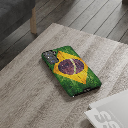 Brazil Phone Case Protective Tough Cover Flag of Brazil Samsung Brazilian Pride Hard Plastic Back Brazil Flag Cover IPhone Souvenir Gift Protective Case
