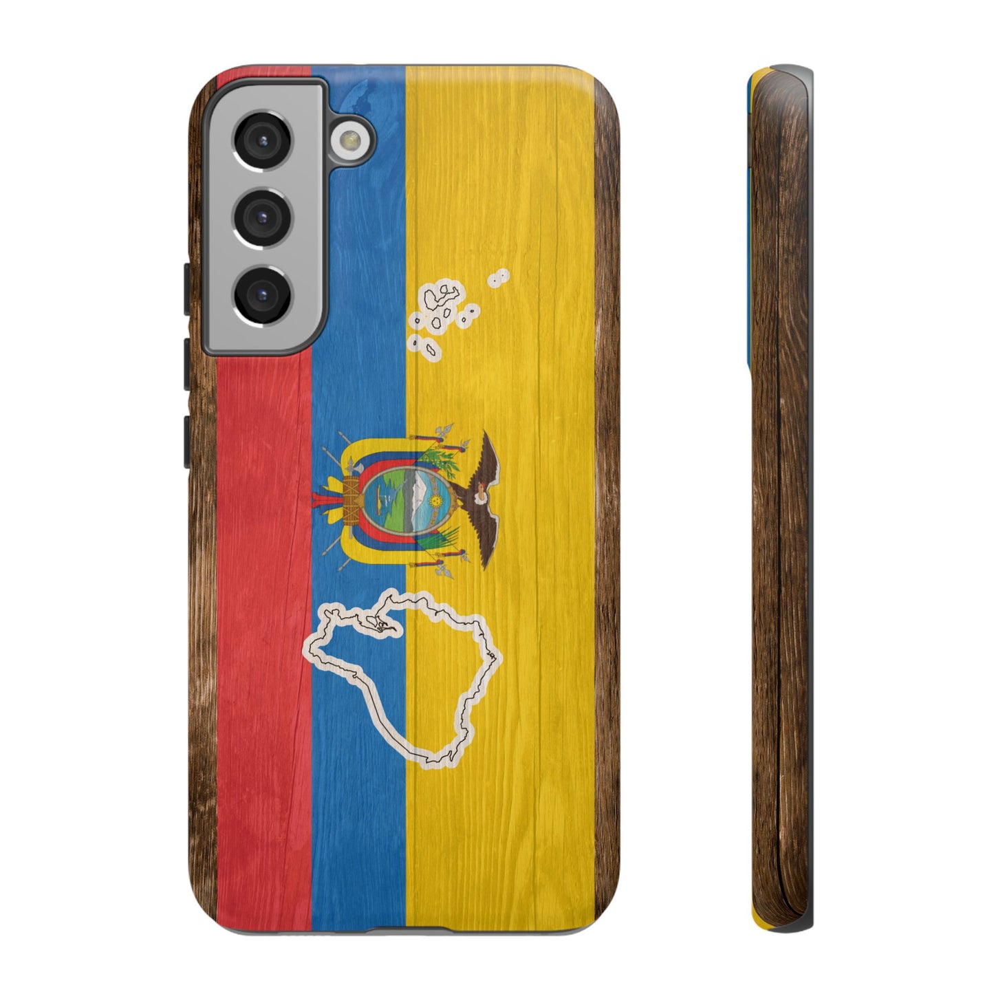 Ecuador Flag Phone Map Case Protective Tough Cover Flag of Ecuador Samsung Ecuadorian Pride Hard Plastic Back Ecuadorian Flag Cover