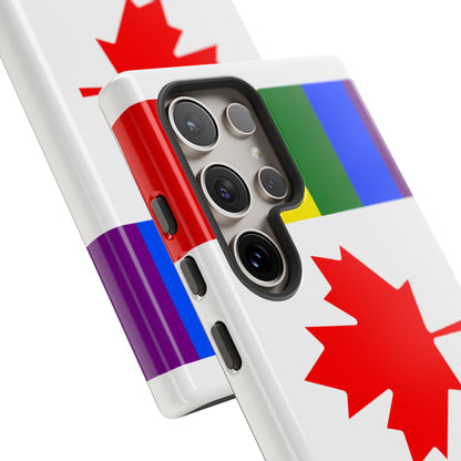 Pride Flag Phone Case -Tough Cases for LGBTQ+ Supporters Canada Theme Rainbow Design Colorful Accessories Birthday Gift
