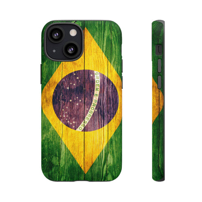Brazil Phone Case Protective Tough Cover Flag of Brazil Samsung Brazilian Pride Hard Plastic Back Brazil Flag Cover IPhone Souvenir Gift Protective Case