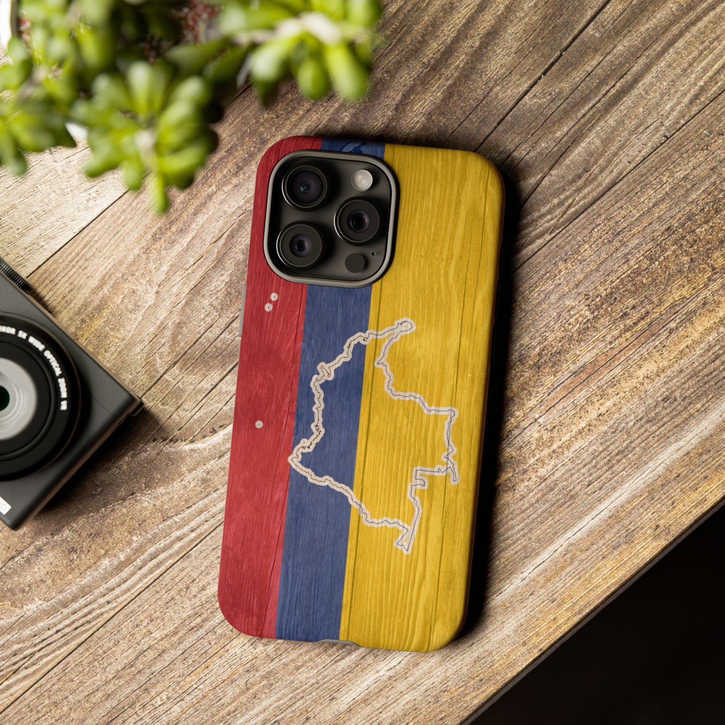 Colombian Flag Map Style iPhone Case Protective Tough Cover Flag of Colombia Samsung Colombian Pride Huawei Hard Plastic Back Colombia Phone