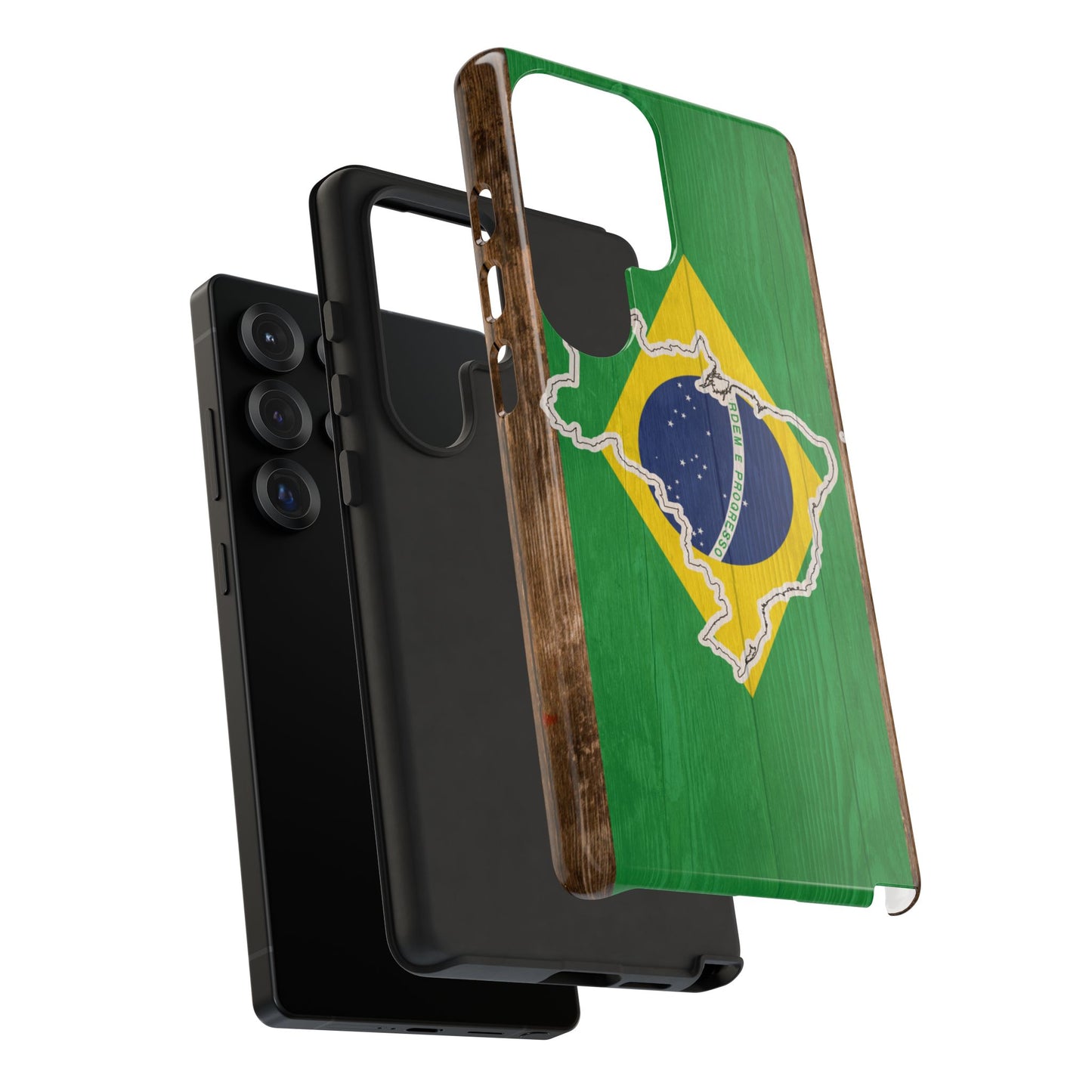 Brazil Flag Phone Map Case Protective Tough Cover Flag of Brazil Samsung Brazilian Pride Hard Plastic Back Brazil Flag Cover