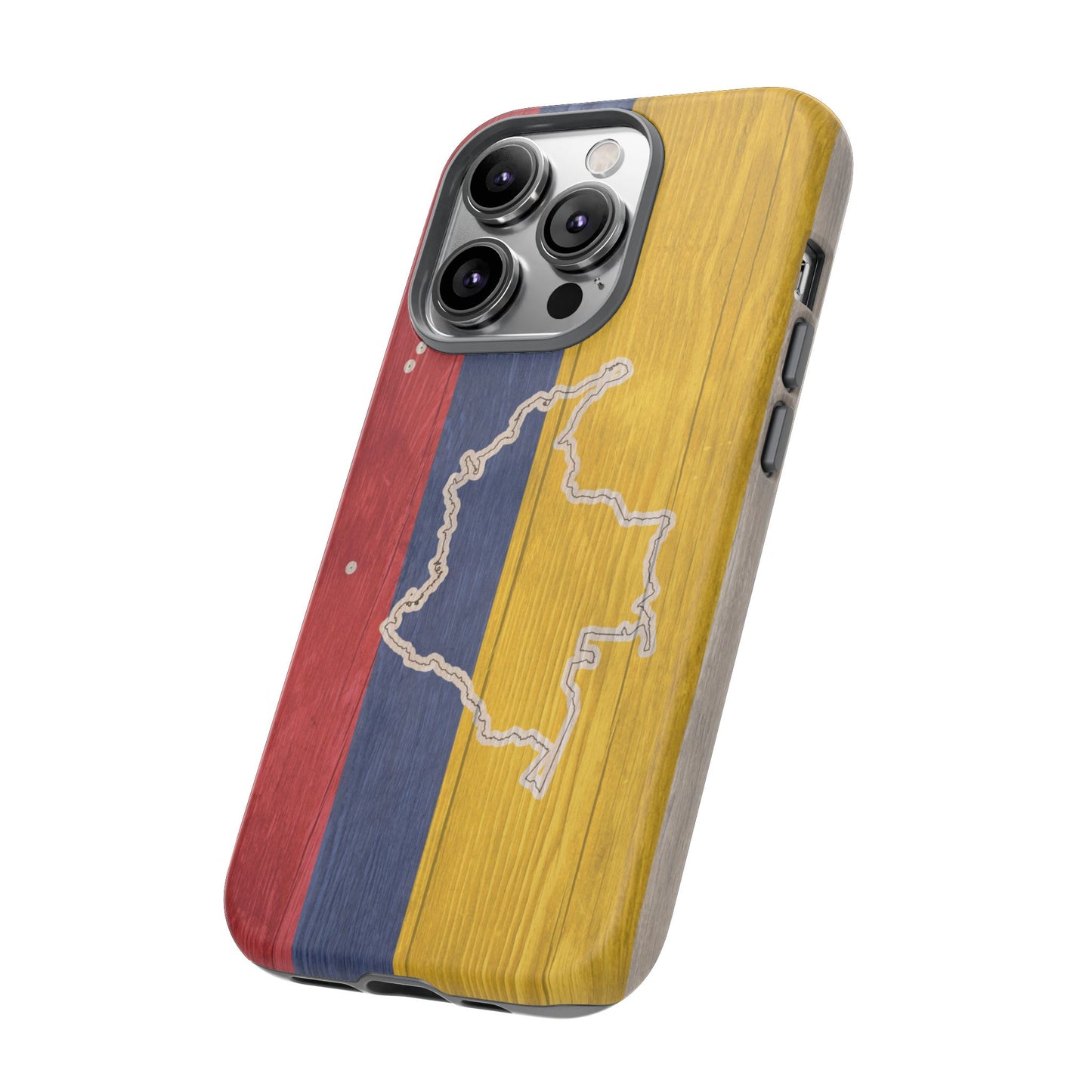 Colombian Flag Map Style iPhone Case Protective Tough Cover Flag of Colombia Samsung Colombian Pride Huawei Hard Plastic Back Colombia Phone