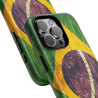 Brazil Phone Case Protective Tough Cover Flag of Brazil Samsung Brazilian Pride Hard Plastic Back Brazil Flag Cover IPhone Souvenir Gift Protective Case