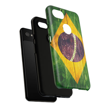 Brazil Phone Case Protective Tough Cover Flag of Brazil Samsung Brazilian Pride Hard Plastic Back Brazil Flag Cover IPhone Souvenir Gift Protective Case