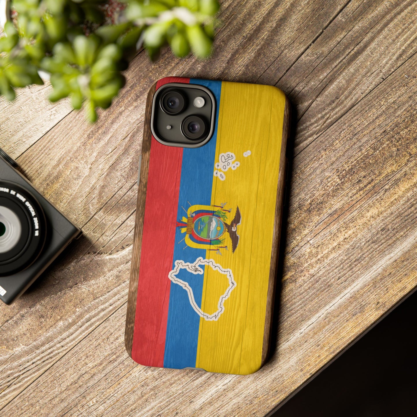 Ecuador Flag Phone Map Case Protective Tough Cover Flag of Ecuador Samsung Ecuadorian Pride Hard Plastic Back Ecuadorian Flag Cover