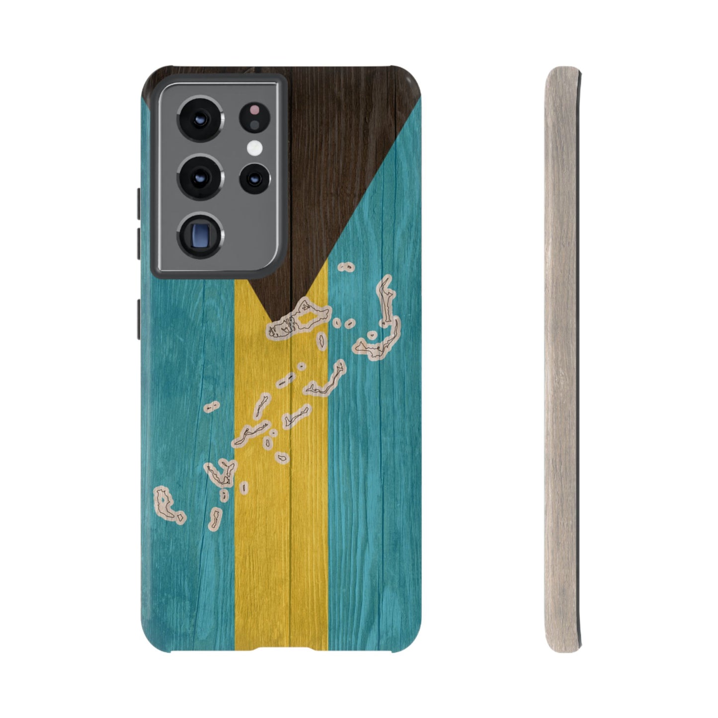 Bahamas Flag Phone Map Case Protective Tough Cover Flag of Bahamas Samsung Bahamian Pride Hard Plastic Back Bahamas Flag Cover
