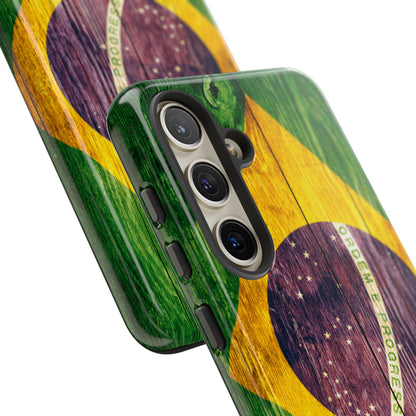 Brazil Phone Case Protective Tough Cover Flag of Brazil Samsung Brazilian Pride Hard Plastic Back Brazil Flag Cover IPhone Souvenir Gift Protective Case