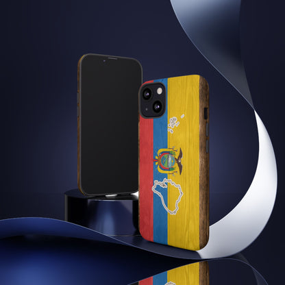 Ecuador Flag Phone Map Case Protective Tough Cover Flag of Ecuador Samsung Ecuadorian Pride Hard Plastic Back Ecuadorian Flag Cover