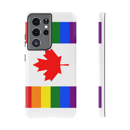 Pride Flag Phone Case -Tough Cases for LGBTQ+ Supporters Canada Theme Rainbow Design Colorful Accessories Birthday Gift