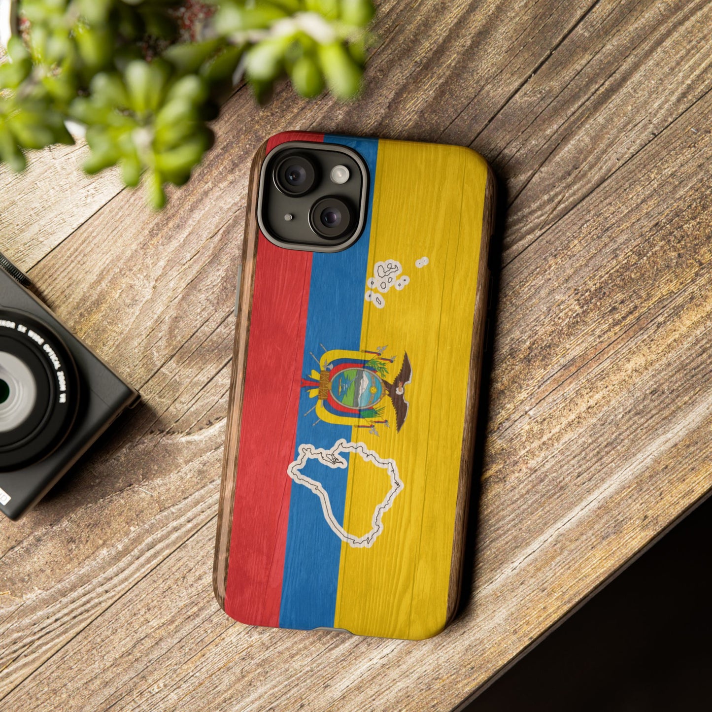 Ecuador Flag Phone Map Case Protective Tough Cover Flag of Ecuador Samsung Ecuadorian Pride Hard Plastic Back Ecuadorian Flag Cover