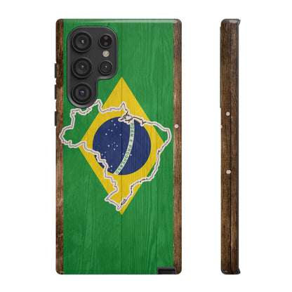 Brazil Flag Phone Map Case Protective Tough Cover Flag of Brazil Samsung Brazilian Pride Hard Plastic Back Brazil Flag Cover