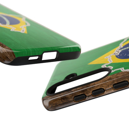 Brazil Flag Phone Map Case Protective Tough Cover Flag of Brazil Samsung Brazilian Pride Hard Plastic Back Brazil Flag Cover