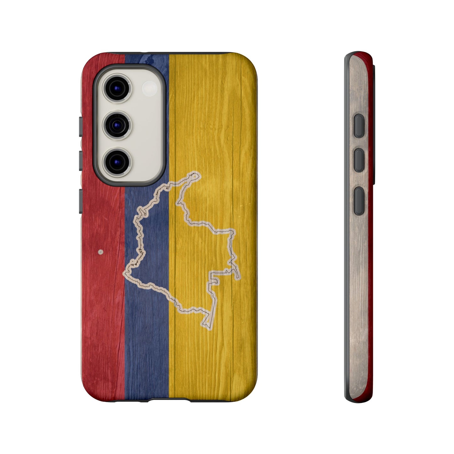 Colombian Flag Map Style iPhone Case Protective Tough Cover Flag of Colombia Samsung Colombian Pride Huawei Hard Plastic Back Colombia Phone