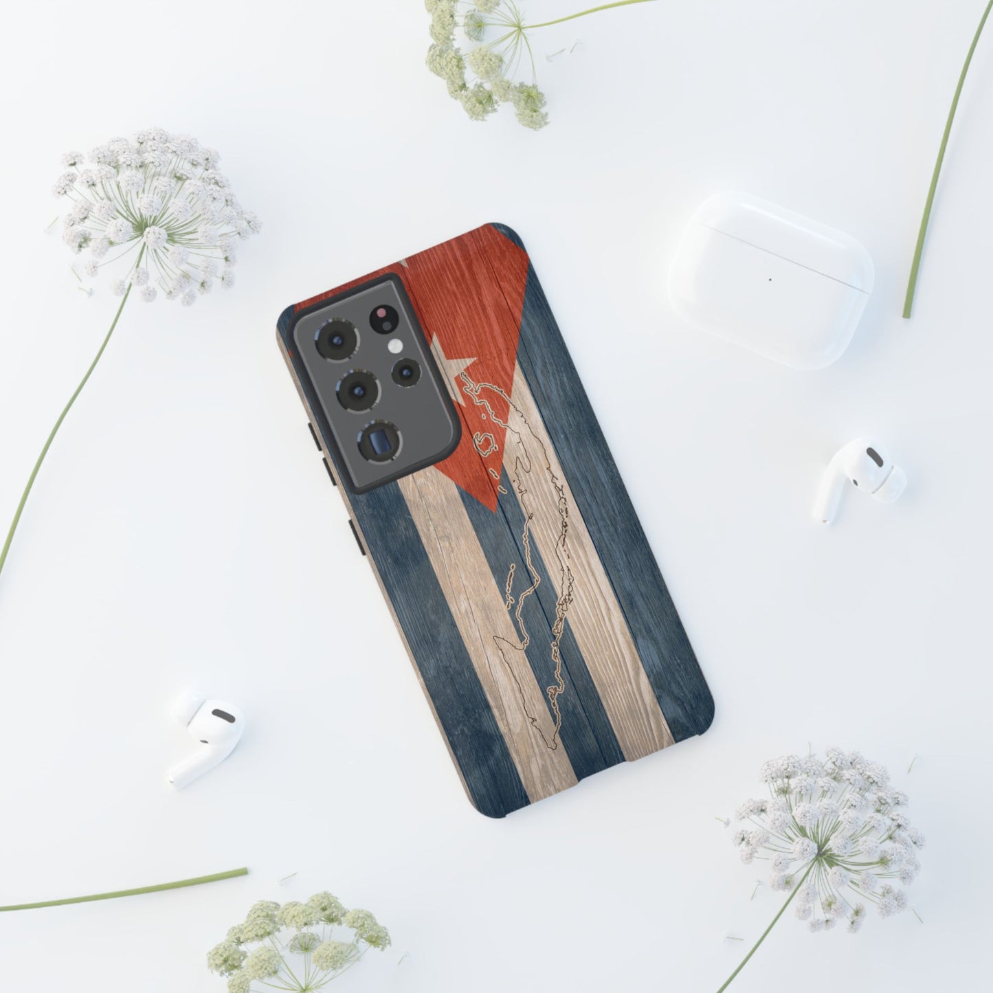 Phone Case Cuban Flag iPhone Case Protective Tough Cover Flag of Cuba Samsung Galaxy Cuban Pride Huawei P40 Lite Hard Plastic Back