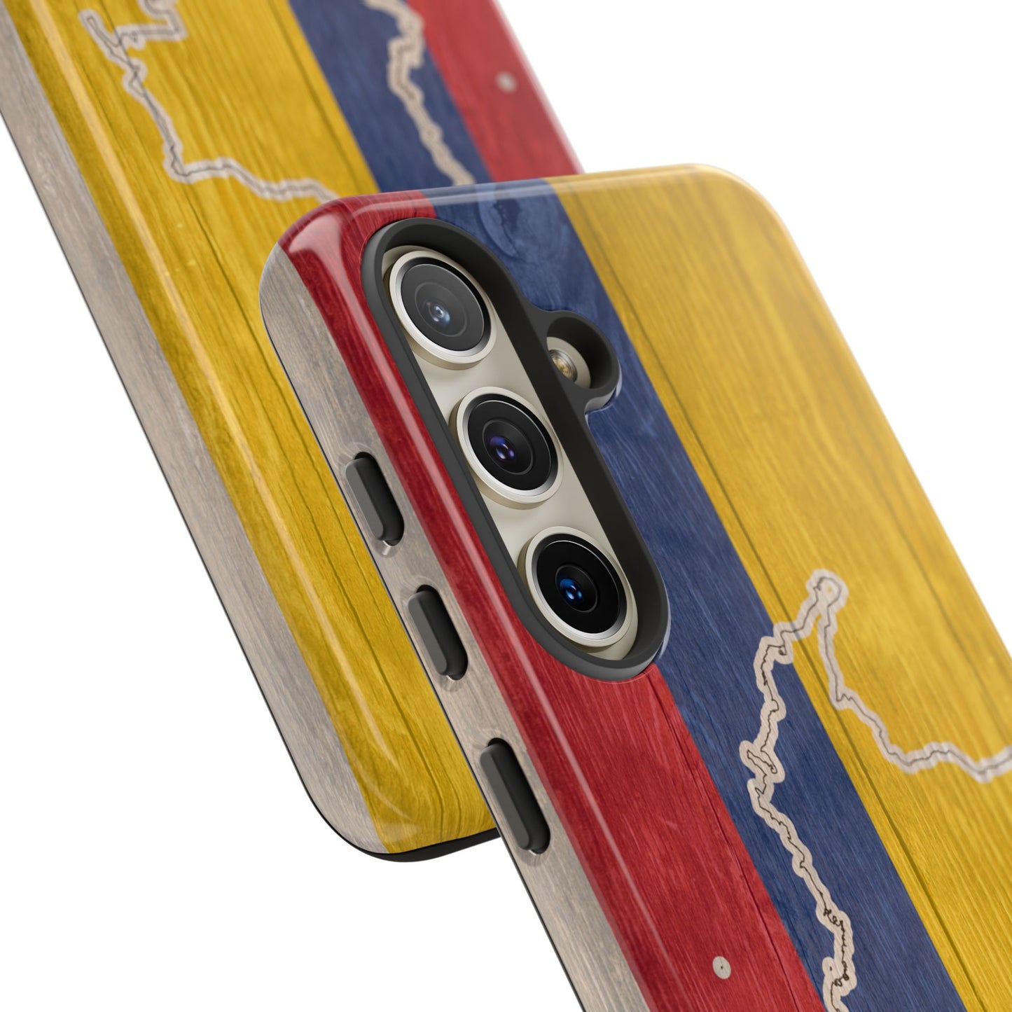 Colombian Flag Map Style iPhone Case Protective Tough Cover Flag of Colombia Samsung Colombian Pride Huawei Hard Plastic Back Colombia Phone