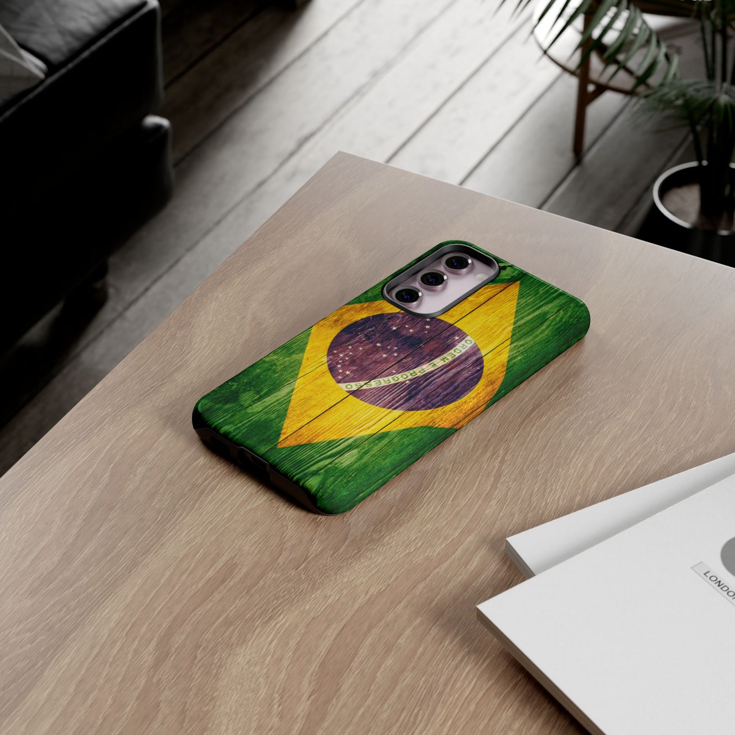 Brazil Phone Case Protective Tough Cover Flag of Brazil Samsung Brazilian Pride Hard Plastic Back Brazil Flag Cover IPhone Souvenir Gift Protective Case
