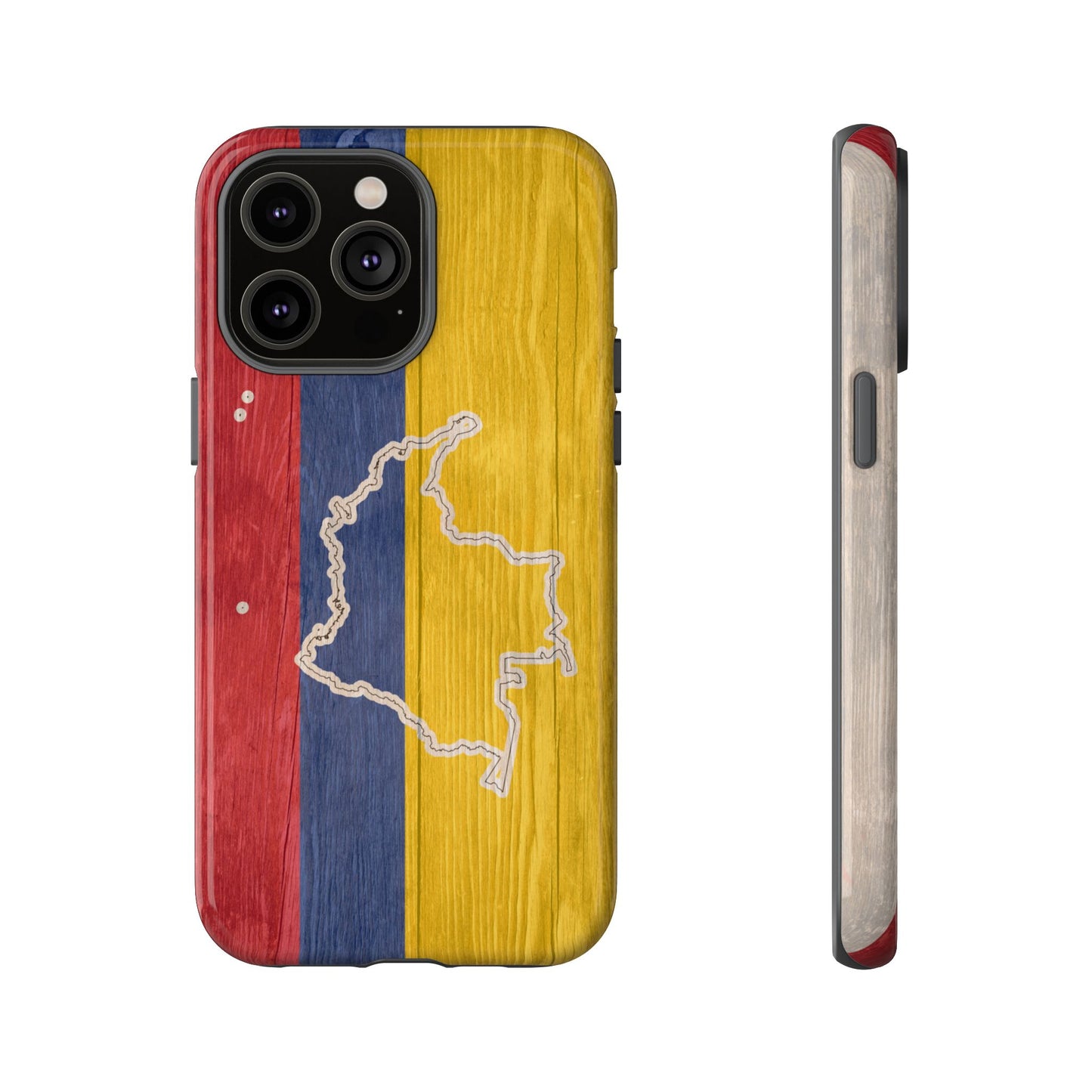 Colombian Flag Map Style iPhone Case Protective Tough Cover Flag of Colombia Samsung Colombian Pride Huawei Hard Plastic Back Colombia Phone