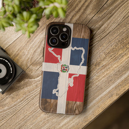 Dominican Republic Flag Phone Map Case Protective Tough Cover Flag of Dominican Pride Hard Plastic Back DR Flag Cover Dominicana