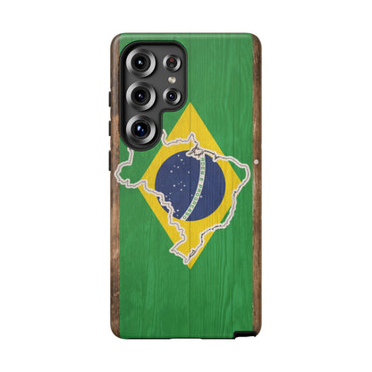 Brazil Flag Phone Map Case Protective Tough Cover Flag of Brazil Samsung Brazilian Pride Hard Plastic Back Brazil Flag Cover