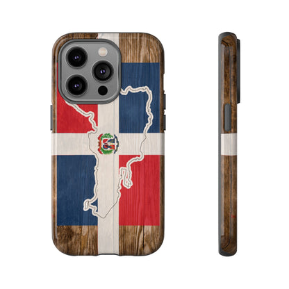 Dominican Republic Flag Phone Map Case Protective Tough Cover Flag of Dominican Pride Hard Plastic Back DR Flag Cover Dominicana