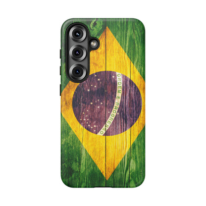 Brazil Phone Case Protective Tough Cover Flag of Brazil Samsung Brazilian Pride Hard Plastic Back Brazil Flag Cover IPhone Souvenir Gift Protective Case