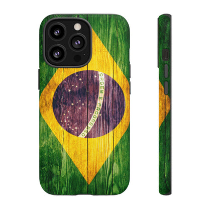 Brazil Phone Case Protective Tough Cover Flag of Brazil Samsung Brazilian Pride Hard Plastic Back Brazil Flag Cover IPhone Souvenir Gift Protective Case