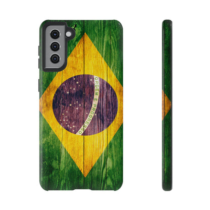 Brazil Phone Case Protective Tough Cover Flag of Brazil Samsung Brazilian Pride Hard Plastic Back Brazil Flag Cover IPhone Souvenir Gift Protective Case