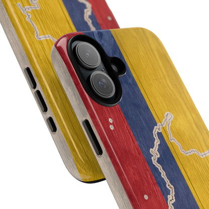 Colombian Flag Map Style iPhone Case Protective Tough Cover Flag of Colombia Samsung Colombian Pride Huawei Hard Plastic Back Colombia Phone