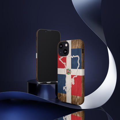 Dominican Republic Flag Phone Map Case Protective Tough Cover Flag of Dominican Pride Hard Plastic Back DR Flag Cover Dominicana