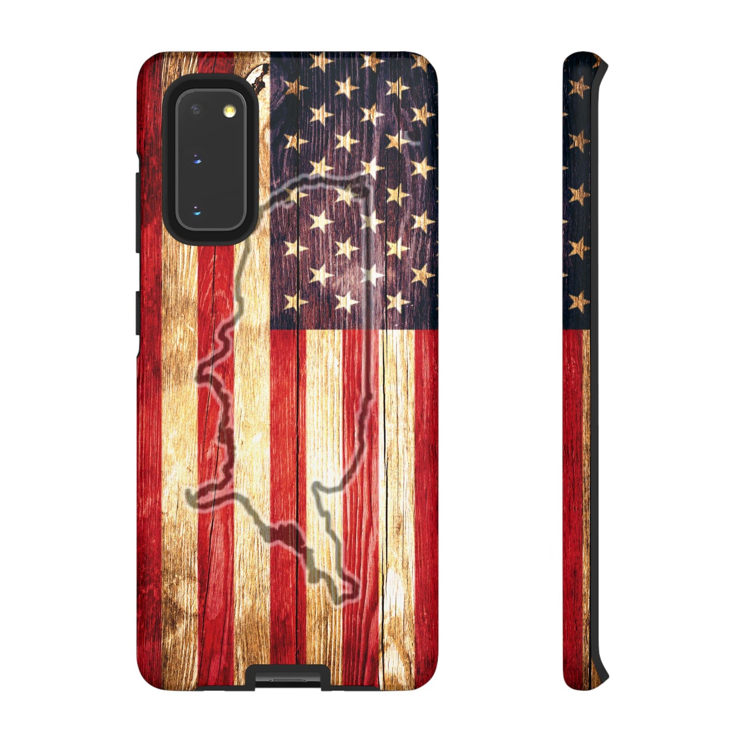 USA flag & map tough phone case for iPhone Samsung Google Patriotic impact-resistant cover with UV protection and shock absorption USA Flag