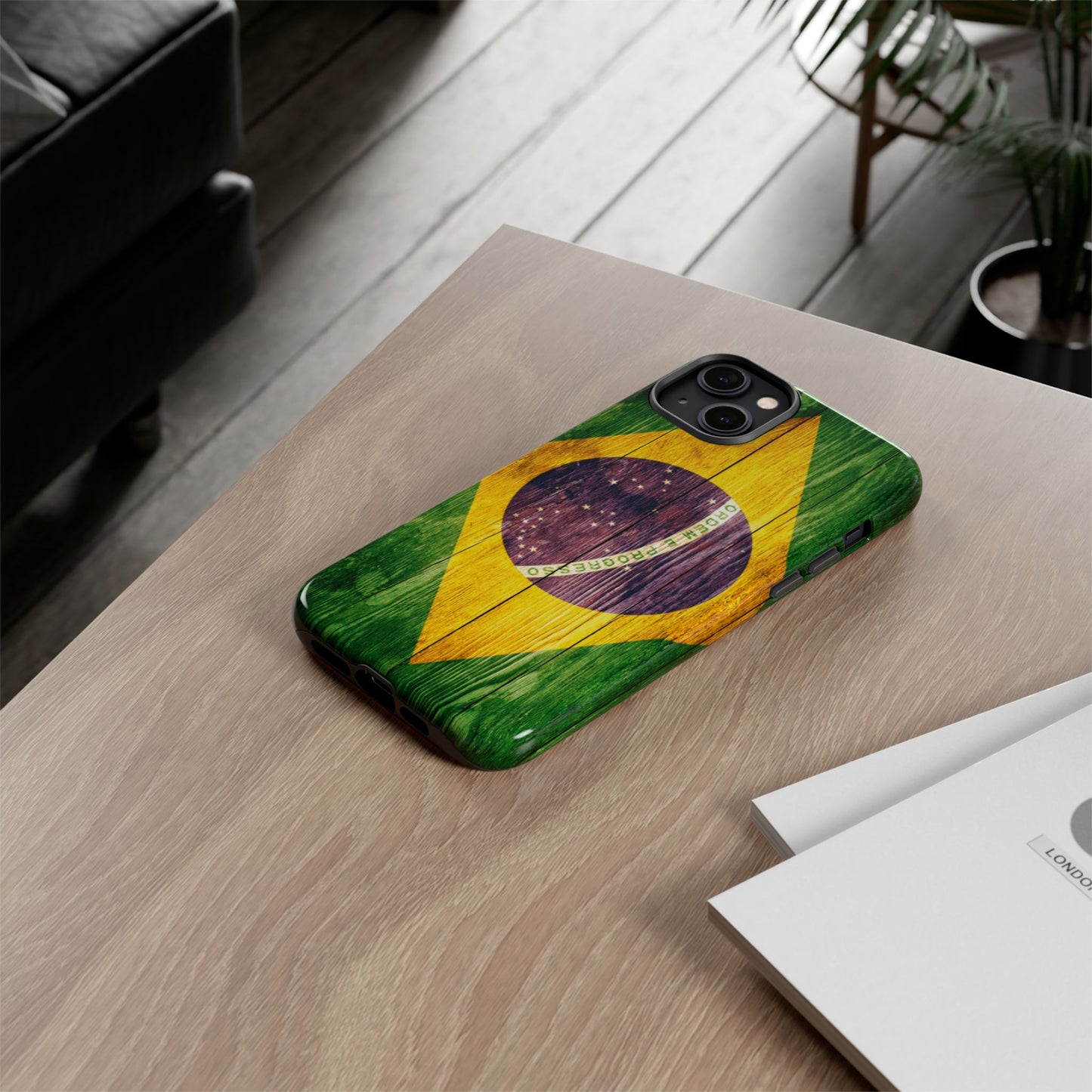 Brazil Phone Case Protective Tough Cover Flag of Brazil Samsung Brazilian Pride Hard Plastic Back Brazil Flag Cover IPhone Souvenir Gift Protective Case