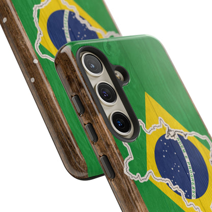 Brazil Flag Phone Map Case Protective Tough Cover Flag of Brazil Samsung Brazilian Pride Hard Plastic Back Brazil Flag Cover