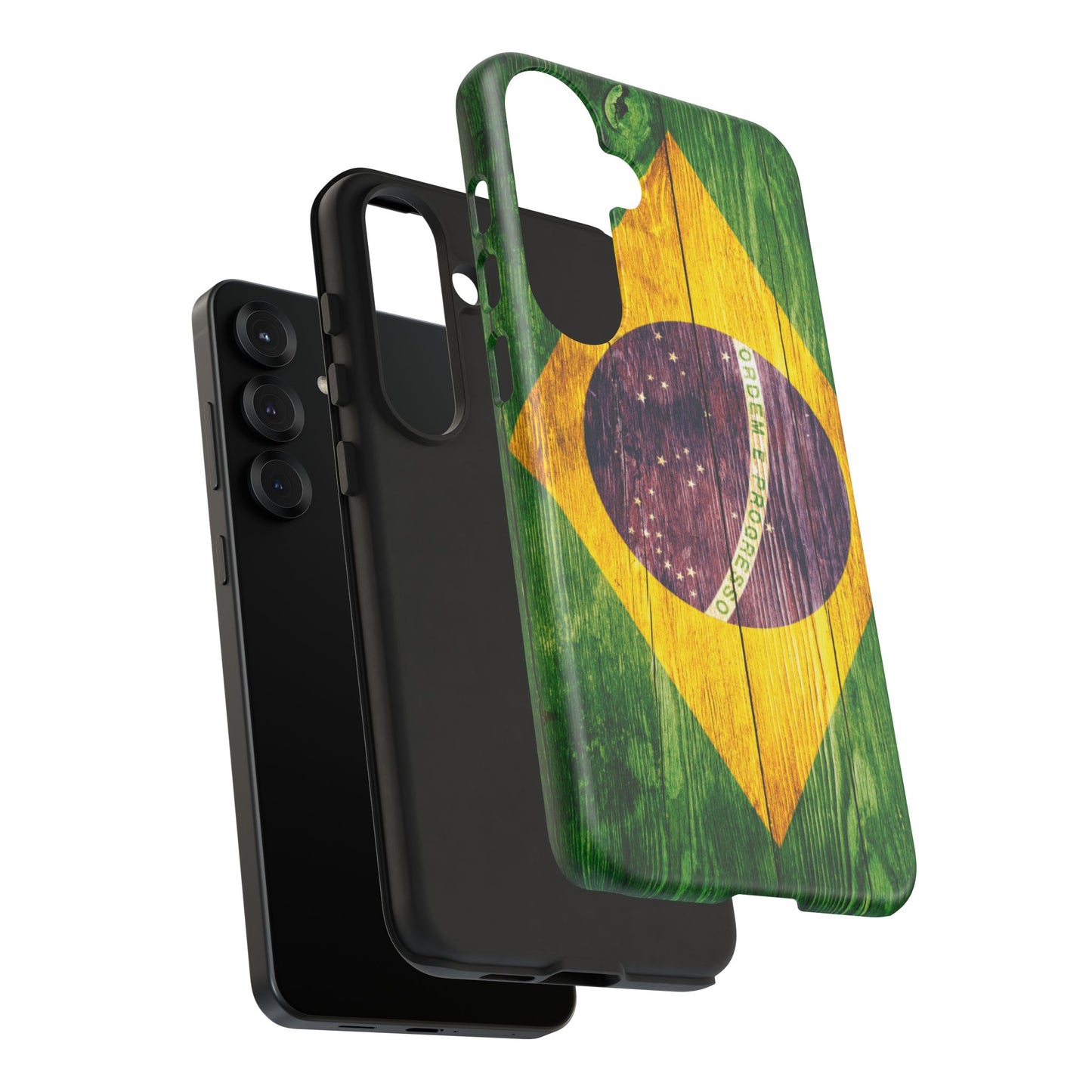 Brazil Phone Case Protective Tough Cover Flag of Brazil Samsung Brazilian Pride Hard Plastic Back Brazil Flag Cover IPhone Souvenir Gift Protective Case