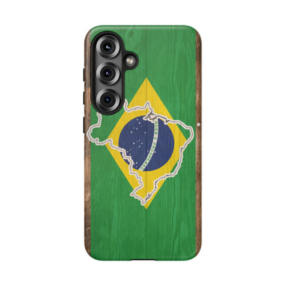 Brazil Flag Phone Map Case Protective Tough Cover Flag of Brazil Samsung Brazilian Pride Hard Plastic Back Brazil Flag Cover
