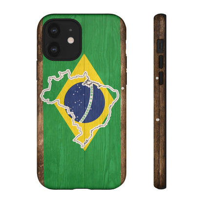 Brazil Flag Phone Map Case Protective Tough Cover Flag of Brazil Samsung Brazilian Pride Hard Plastic Back Brazil Flag Cover
