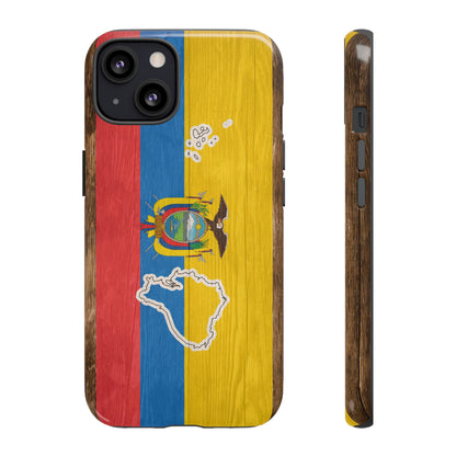 Ecuador Flag Phone Map Case Protective Tough Cover Flag of Ecuador Samsung Ecuadorian Pride Hard Plastic Back Ecuadorian Flag Cover