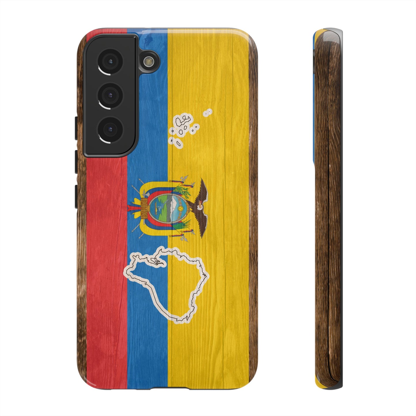 Ecuador Flag Phone Map Case Protective Tough Cover Flag of Ecuador Samsung Ecuadorian Pride Hard Plastic Back Ecuadorian Flag Cover