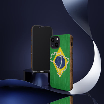 Brazil Flag Phone Map Case Protective Tough Cover Flag of Brazil Samsung Brazilian Pride Hard Plastic Back Brazil Flag Cover