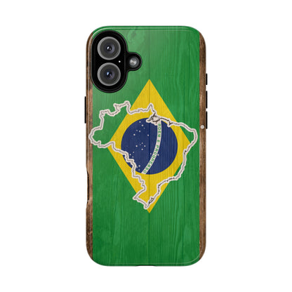 Brazil Flag Phone Map Case Protective Tough Cover Flag of Brazil Samsung Brazilian Pride Hard Plastic Back Brazil Flag Cover
