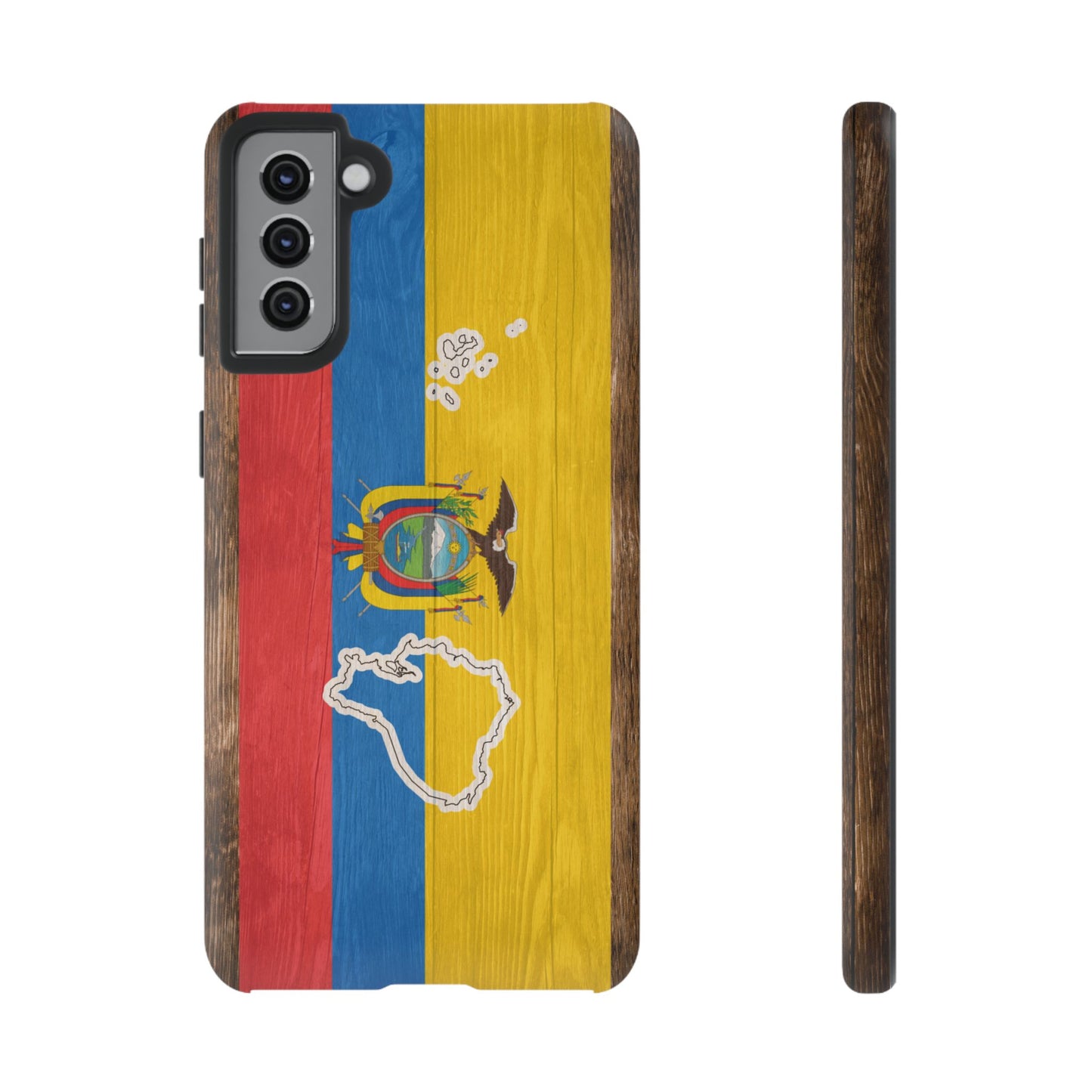 Ecuador Flag Phone Map Case Protective Tough Cover Flag of Ecuador Samsung Ecuadorian Pride Hard Plastic Back Ecuadorian Flag Cover
