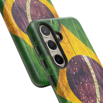 Brazil Phone Case Protective Tough Cover Flag of Brazil Samsung Brazilian Pride Hard Plastic Back Brazil Flag Cover IPhone Souvenir Gift Protective Case