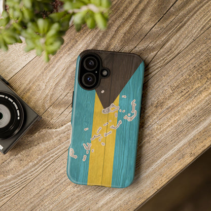 Bahamas Flag Phone Map Case Protective Tough Cover Flag of Bahamas Samsung Bahamian Pride Hard Plastic Back Bahamas Flag Cover
