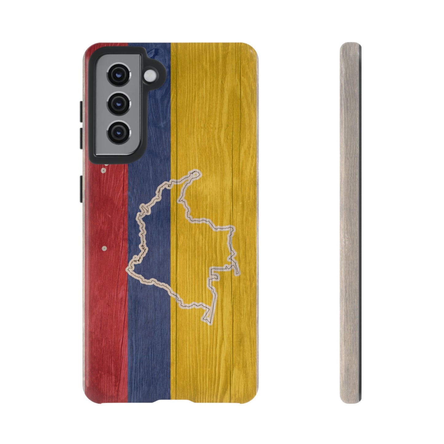 Colombian Flag Map Style iPhone Case Protective Tough Cover Flag of Colombia Samsung Colombian Pride Huawei Hard Plastic Back Colombia Phone