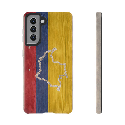 Colombian Flag Map Style iPhone Case Protective Tough Cover Flag of Colombia Samsung Colombian Pride Huawei Hard Plastic Back Colombia Phone