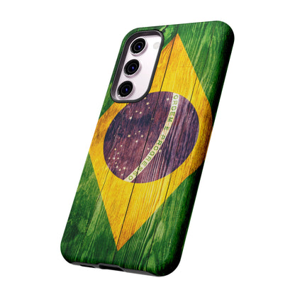 Brazil Phone Case Protective Tough Cover Flag of Brazil Samsung Brazilian Pride Hard Plastic Back Brazil Flag Cover IPhone Souvenir Gift Protective Case