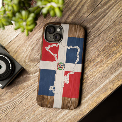 Dominican Republic Flag Phone Map Case Protective Tough Cover Flag of Dominican Pride Hard Plastic Back DR Flag Cover Dominicana