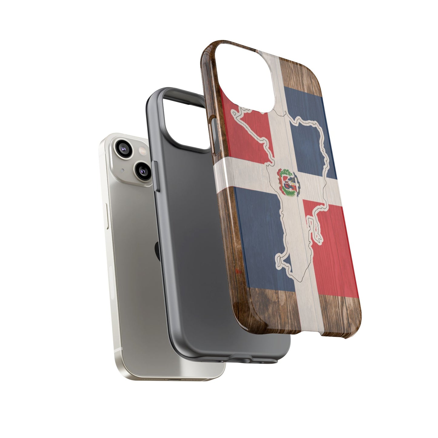 Dominican Republic Flag Phone Map Case Protective Tough Cover Flag of Dominican Pride Hard Plastic Back DR Flag Cover Dominicana